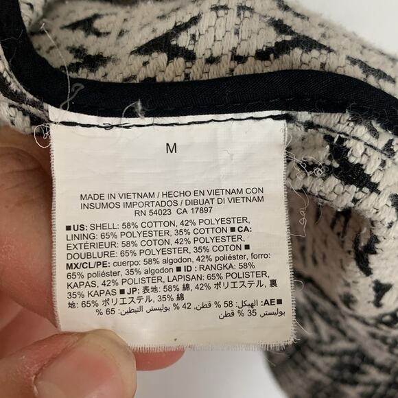 Old Navy women's medium open front cardigan black white pattern casual print - Picture 6 of 8